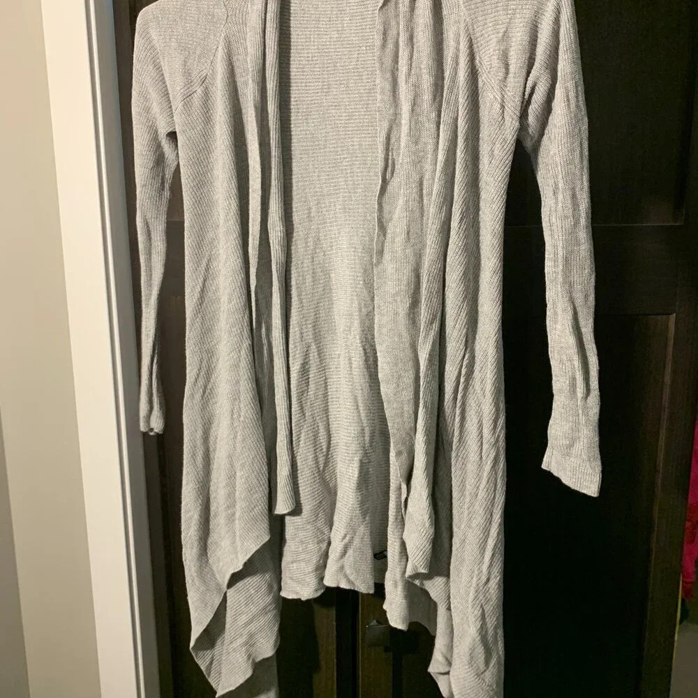 The Limited gray shawl/cardigan wrap sweater - Picture 5 of 7